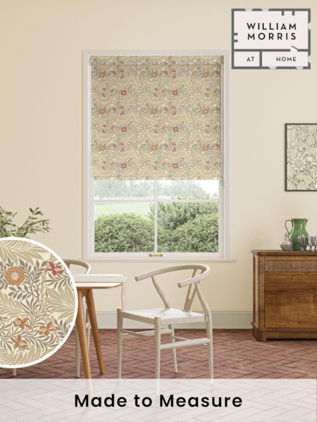 William Morris At Home Natural Larkspur Made To Measure Roller Blind (839912) | £61