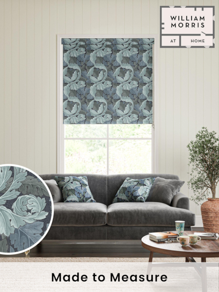 William Morris At Home Indigo Blue Acanthus Made To Measure Roller Blind (839960) | £61
