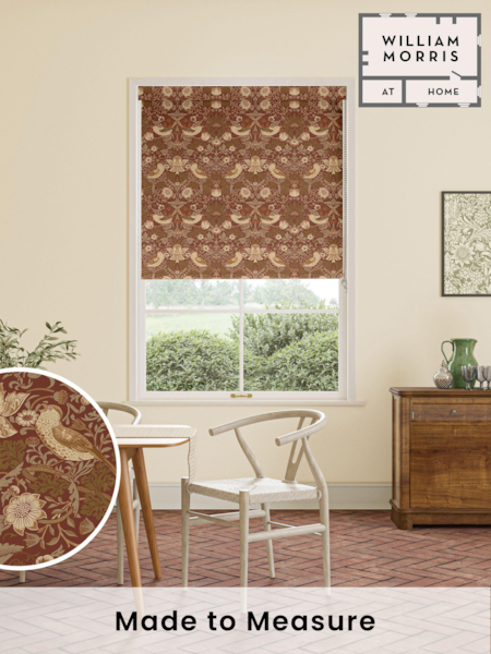 William Morris At Home Natural Strawberry Thief Made To Measure Roller Blind (840005) | £61