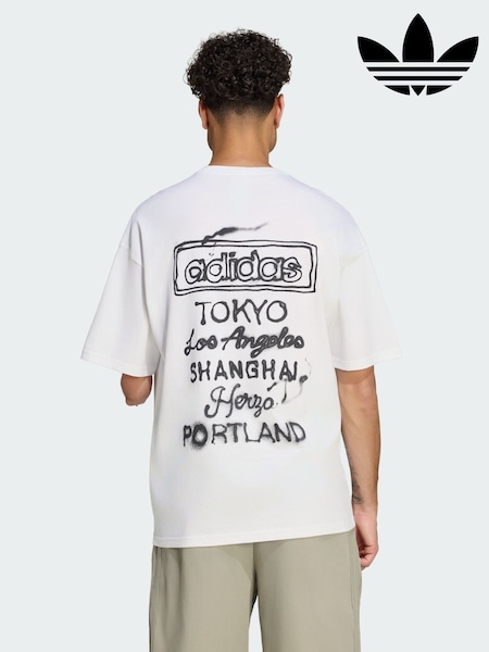 White - Regular Adidas Originals Powder Tongue T-shirt