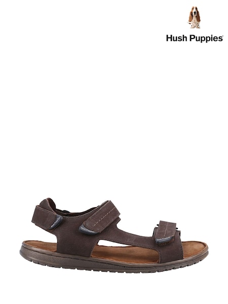 Hush Puppies Brown Neville Qtr Strap Sandals (841445) | £65