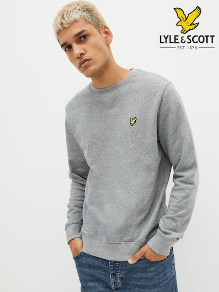 Lyle & Scott Grey Crew Neck Cotton Sweatshirt (843652) | £65