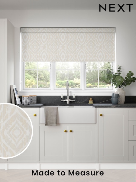 Chalk White Saville Made to Measure Blackout Roller Blind (844784) | £63