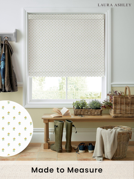 Laura Ashley Gold Wood Violet Made to Measure 100% Cotton Roman Blinds (848052) | £84