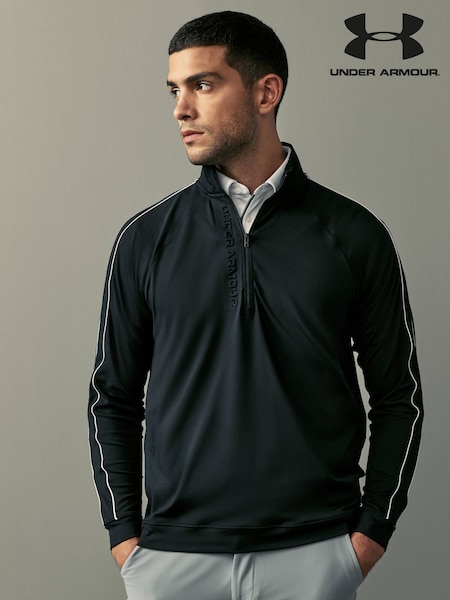 Under Armour Black Golf Storm Midlayer HZ Sweat Top (848137) | £70
