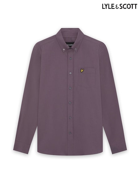 purple - Regular Lyle & Scott Plain Oxford Shirt