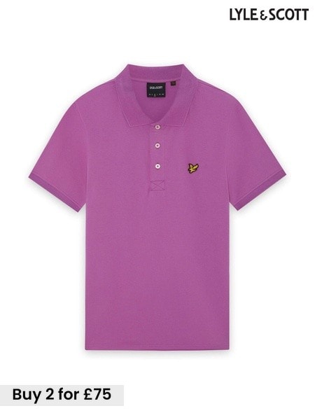 Dark Pink - Regular Lyle & Scott Classic Polo T-shirt