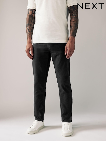 Black Slim Fit Soft Touch 5 Pocket Jean Style Trousers (849994) | £28