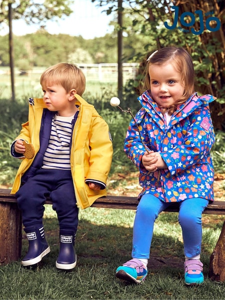 JoJo Maman Bébé Lilac Multi Riptape Trainers (850097) | £28.50 - £30.50
