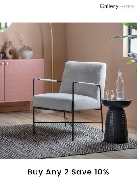 Gallery Home Grey Cullman Armchair (851468) | £462