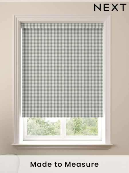 Sage Green Gingham Made To Measure Roller Blind (854345) | £57