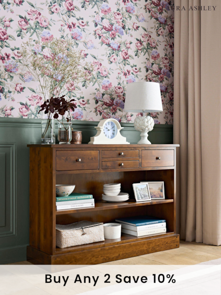 Laura Ashley Dark Chestnut Garrat 4 Drawer Console Table (857412) | £710