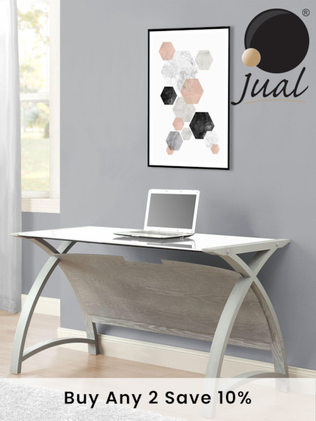 Jual Grey Helsinki Wooden Laptop Desk (857572) | £390
