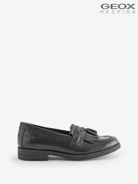Geox Junior Girl's Agata Black Moccasin Shoes (859423) | £55