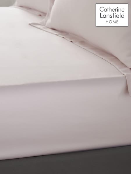 Catherine Lansfield Blush Pink Silky Soft Satin Fitted Sheet (861456) | £10 - £16