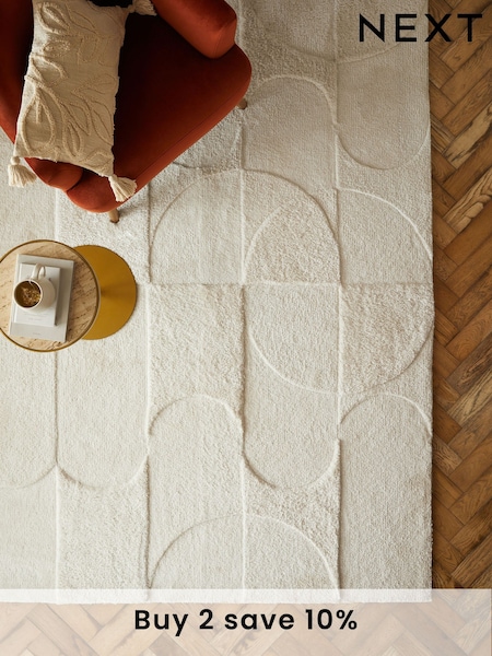 Natural Lustrous Cut Shapes Rug (862014) | £65 - £285