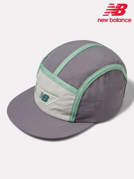Grey - New Balance 5 Panel Running Cap
