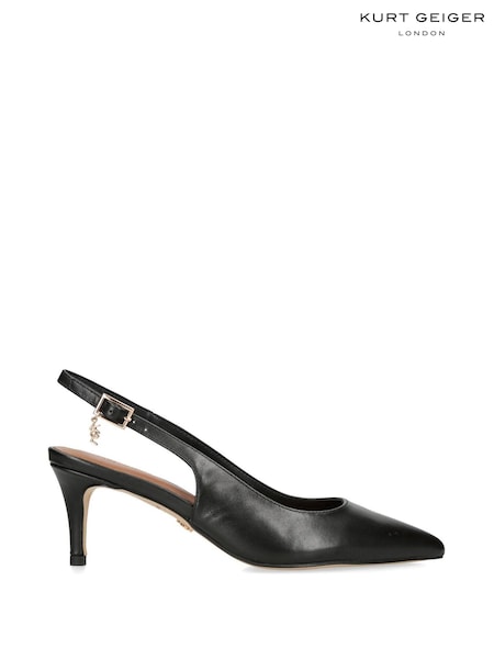 Kurt Geiger London Black Holland Kitten Heel Slingback Shoes (862801) | £99