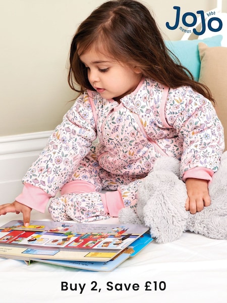 JoJo Maman Bébé Pink Meadow 2.5 Tog Sleep Snuggler (863551) | £39.50