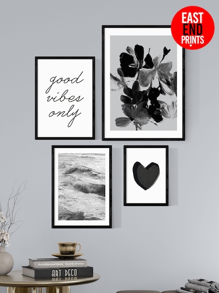 East End Prints Black Monochrome Wall Set (864219) | £170