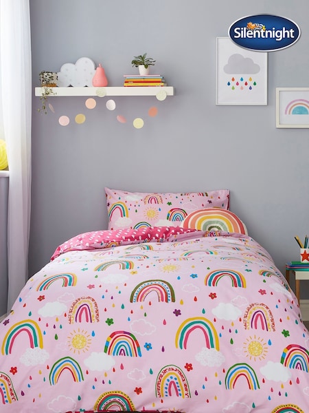 Silentnight Yellow Kids Healthy Growth Rainbow Duvet Cover and Pillowcase Set (864291) | £20 - £25