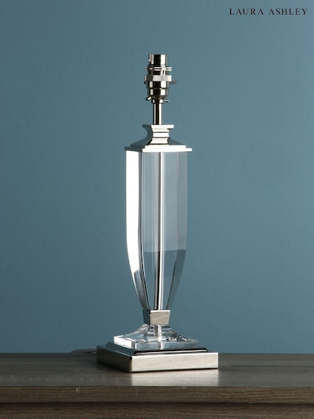 Laura Ashley Chrome Carson Crystal Table Medium Lamp Base (869443) | £150