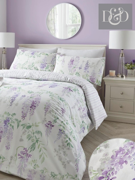 Dreams & Drapes Purple Wisteria Duvet Cover Set (869464) | £18 - £35
