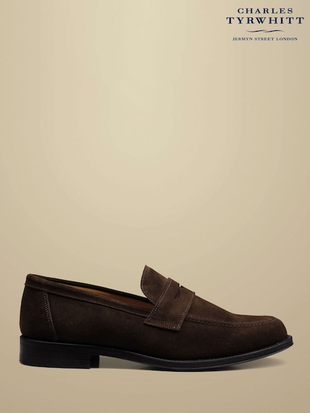 Charles Tyrwhitt Brown Suede Saddle Loafers (869960) | £150