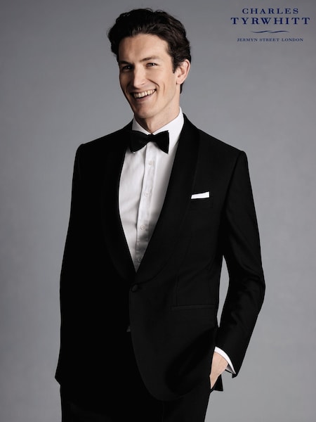 Charles Tyrwhitt Black Slim Fit Shawl Lapel Dinner Suit (870089) | £270