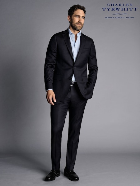 Charles Tyrwhitt Black Slim Fit Italian Luxury Suit (870358) | £330