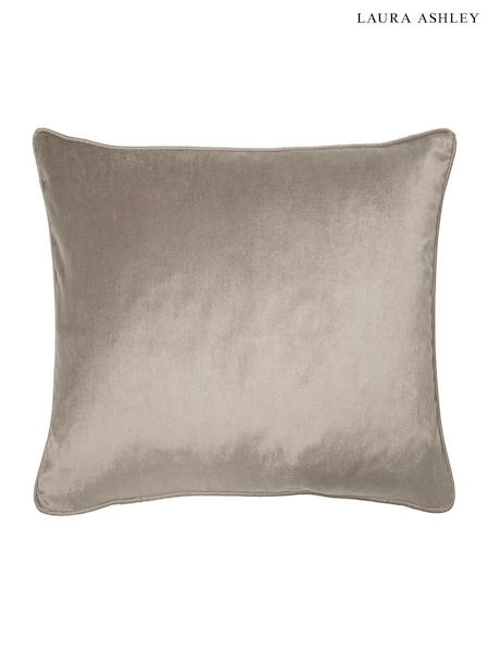 Laura Ashley Velvet Dove Grey Marble Square Nigella Cushion (870393) | £45