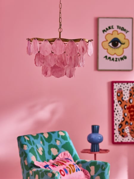Eleanor Bowmer Pink Shell Effect Chandelier (870476) | £199