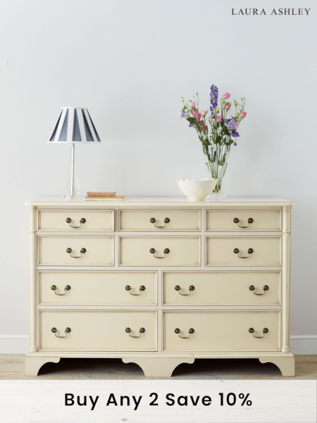 Laura Ashley Ivory Clifton Chest of 10 Drawer Drawers (870663) | £1,275