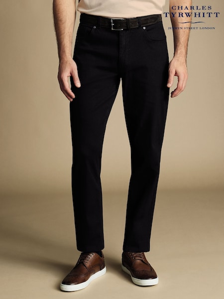 Charles Tyrwhitt Blue Dark Twill Slim Fit 5 Pocket Jeans (871022) | £90