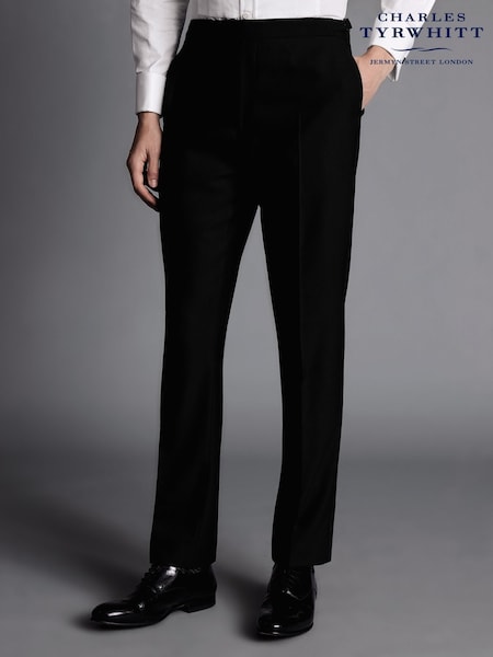 Charles Tyrwhitt Black Slim Fit Dinner Suit Trosusers (871684) | £130