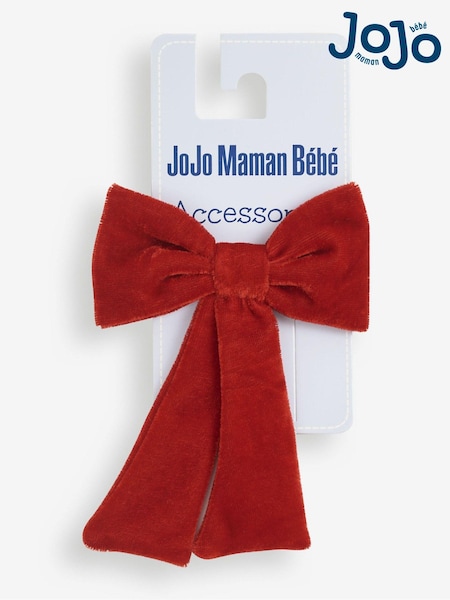 JoJo Maman Bébé Red Large Velvet Bow (871768) | £6.50