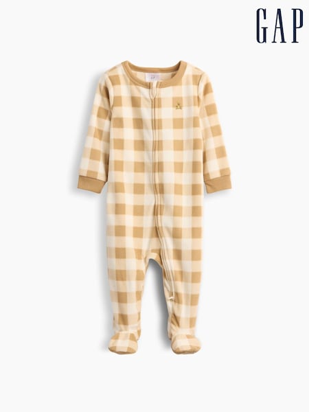 Brown Gingham - Gap Sleepsuit (6mths-5yrs)
