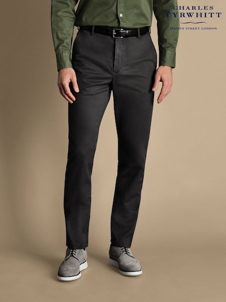 Charles Tyrwhitt Grey Classic Fit Ultimate non-iron Chino Trousers (872272) | £90