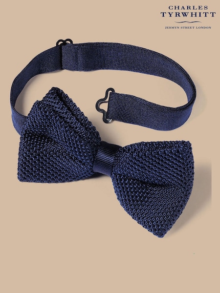 Charles Tyrwhitt Blue Classic Knitted Ready-Tied Bow Tie (872624) | £35