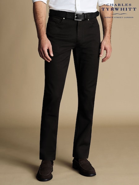 Charles Tyrwhitt Black Twill Classic Fit 5 Pocket Jeans (872706) | £90