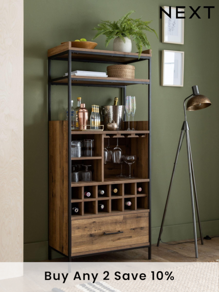 Dark Bronx Drinks Cabinet Shelf (872832) | £450