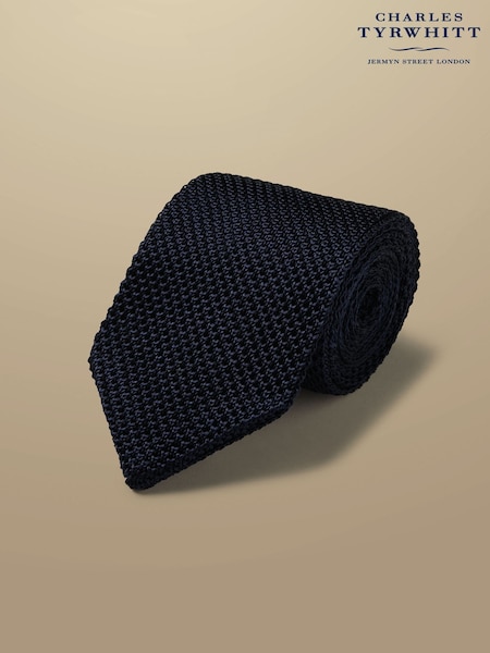 Charles Tyrwhitt Blue Silk Knitted Slim Tie (872900) | £35