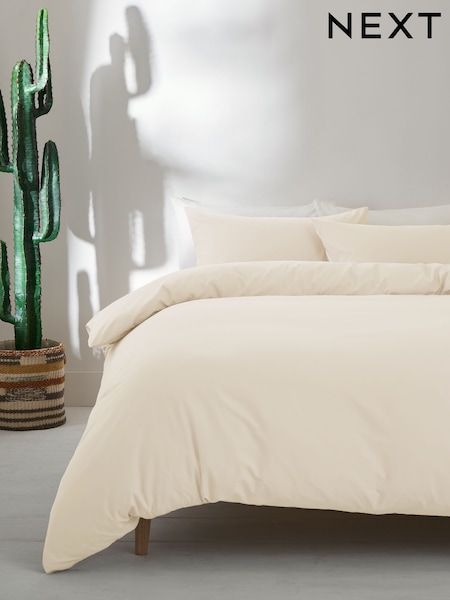 Natural Non Iron Simply Soft Microfibre Duvet Cover and Pillowcase Set (873048) | £10 - £25