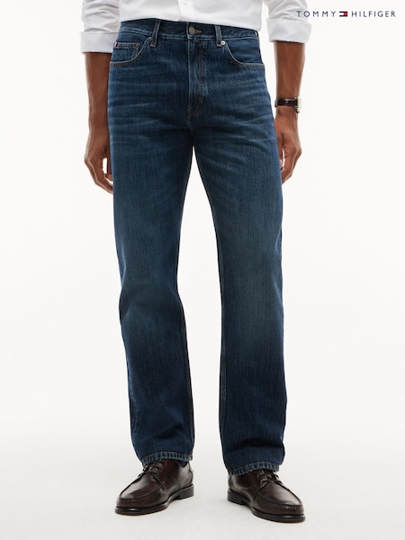 Blue - Regular Tommy Hilfiger Dover Regular Straight Whiskered Jeans