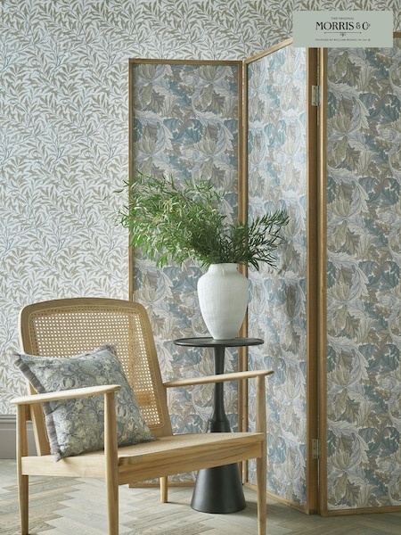 Clarke & Clarke William Morris Designs Teal Blue Acanthus 10.05M Wallpaper (873528) | £44