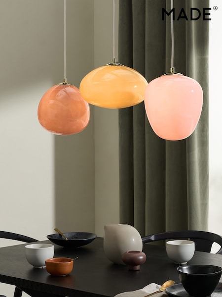 MADE.COM Pink Adrianne Linear Pendant Light (873571) | £249