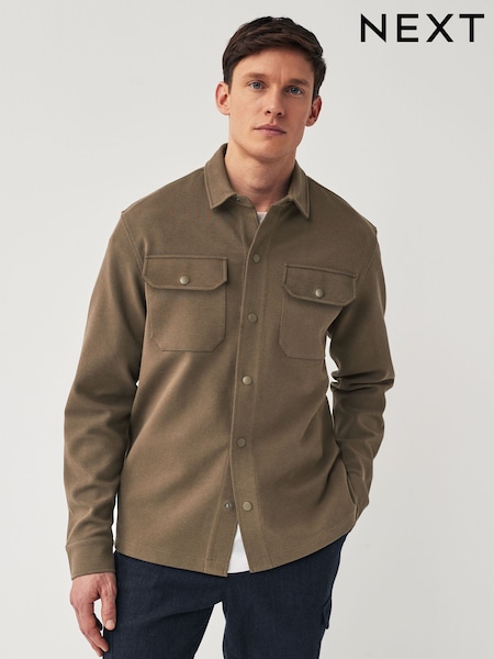 Brown Popper Shacket (873919) | £42