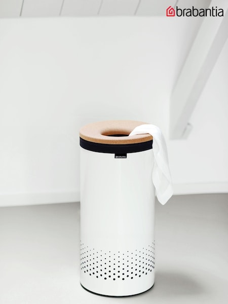 Brabantia White 35L Cork Lid Laundry Bin (874005) | £96