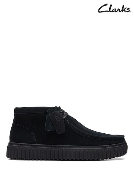 Clarks Black Suede Torhill Hi Boots (874563) | £110