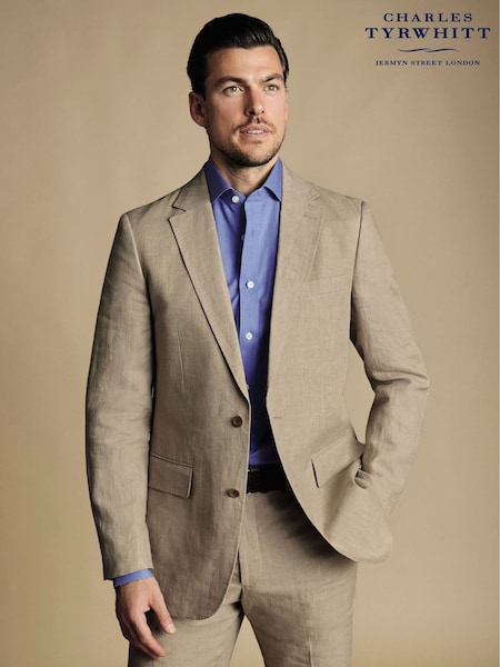 Charles Tyrwhitt Natural 100% Linen Slim Fit Jacket (875161) | £250
